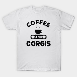 Corgi Dog - Coffee and corgies T-Shirt